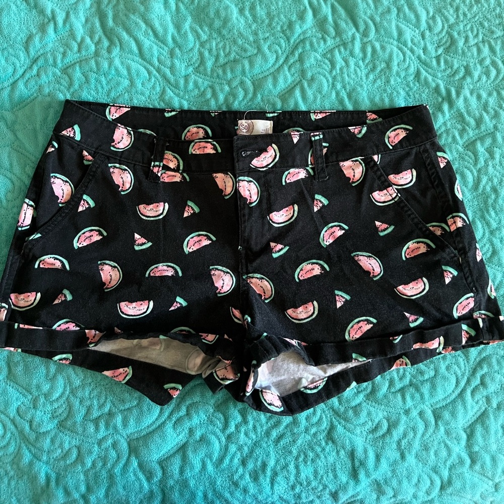 Watermelon Black Shorts Size 13